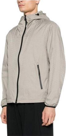 Emporio Armani Light Jackets, male, Gray, M, Water-repellent Blouson