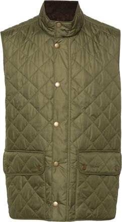 Barbour diamond-quilted logo-embroidered gilet - men - Polyamide/Polyester/Polyester - S - Green