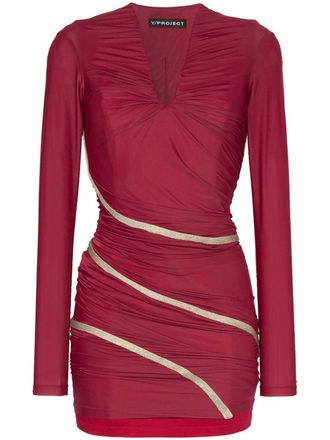 Y / Project Abito aderente drappeggiato - Rosso