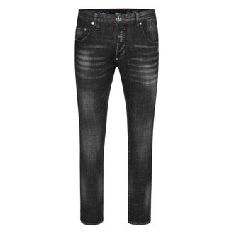 Philipp Plein Slim Fit Jeans, male, Black, W33, Jeans Skinny Fit Hexagon