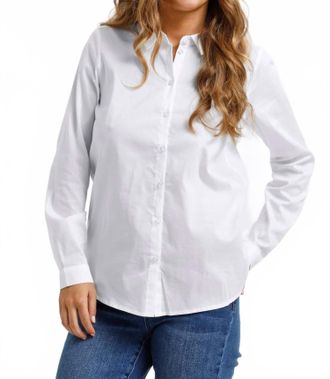 Kaffe Scarlet Long Sleeve Shirt In Optical White