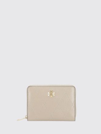 Tory Burch Portafoglio piccolo Charlie in pelle con zip e logo Double T