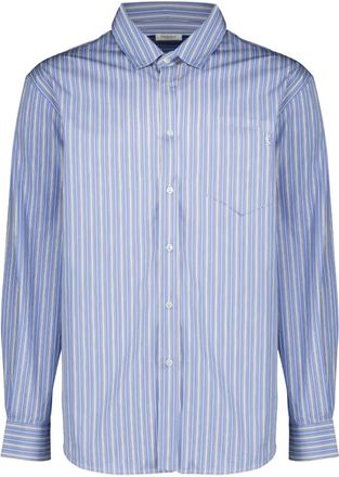 Saint Laurent Heren, Overhemden, Blauw, Maat: M Katoen