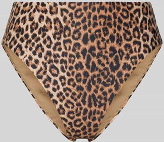 Pieces Bikini-Hose mit Allover-Muster Modell LIPPA in Dunkelbraun, Gr&ouml;&szlig;e XS