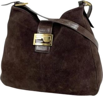 Fendi Pre-owned Shoulder Bags, female, Brown, Size: ONE SIZE Pre-owned Vintage Shoulder Bag