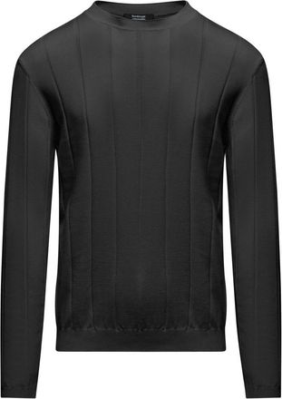 Bomboogie Maglione in cotone a coste larghe - - Knitwear - Uomo - Nero - M
