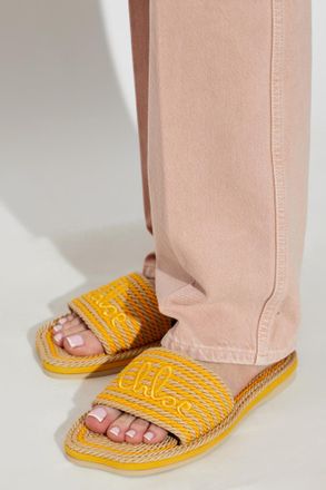 Chlo&eacute; Slides Sand, Womens, Beige