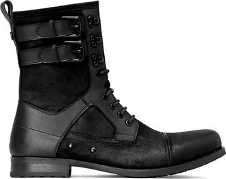 Kazar Zwarte herenlaarzen - Heren - Veterlaarzen - Zwart - 40 EU - Leer - Schoenen