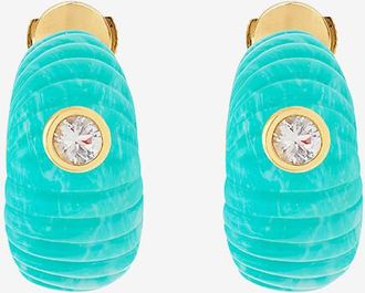 Yvonne Léon Türkis- und Gelgoldcreolen Berlingot GM