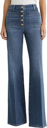 Reiss Petite Cali Twin Pocket Button Flared Jean