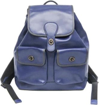 Coach Pre-owned Leather backpacks - Dames - Vintage Rugzakken - Blauw - ONE Size - Vintage