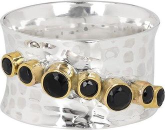 Tiramisu Silver 0.40 Ct. Tw. Black Spinel Ring