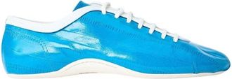 Dries Van Noten Lederen sneakers met veters - Dames - Sneakers - Blauw - 37 EU - Leer - Schoenen