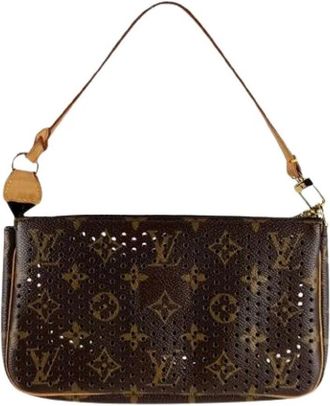 Louis Vuitton Pre-owned Pochette Handtas - Dames - Vintage Clutch - Bruin - ONE Size - Vintage