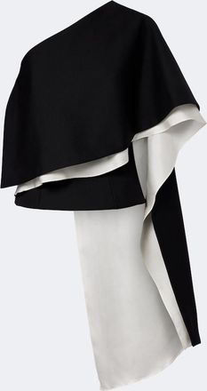 R&oacute;he R&oacute;he One-shoulder caped wool-blend top