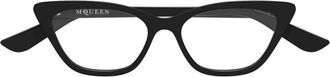 Alexander McQueen Alexander McQueen, Glasses, female, Black, Size: 52 MM Am0560O Optical Frame