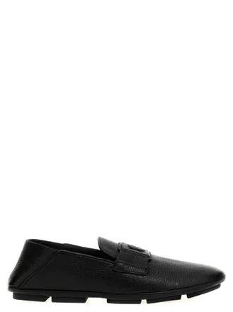 Dolce & Gabbana Black Logo Loafers