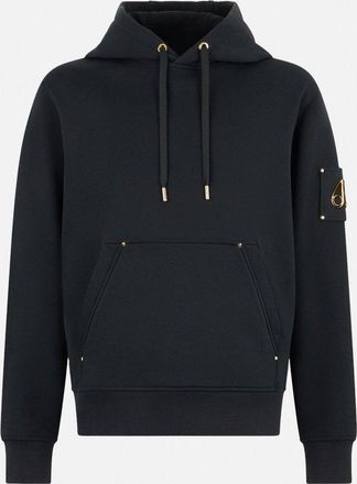 Moose Knuckles HARTSFIELD GOLD LOGO HOODED TOP Size: XXL, colour: BLAC