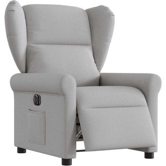 vidaXL Vidaxl - Sill&oacute;n Reclinable El&eacute;ctrico De Tela Gris Nube
