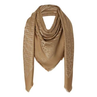 Fendi FF Shawl - female - Fendi - Scarves - Brown - ONE SIZE - Accessories