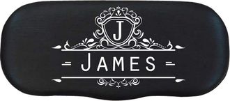 GiftsOnline4U Personalised Eyeglass Case Engraved Spectacle Holder for Glasses Protection Portable/Hard Shell/Slim Travel Light/Foldable/Men/Women/Red Black Blue Pu