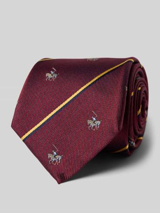 Blick. Seidenkrawatte aus reiner Seide in Bordeaux, Gr&ouml;&szlig;e 1