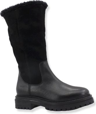 Geox D Iridea M Boot - Dames - Hoge Laarzen - Zwart - 36 EU - Leer - Schoenen
