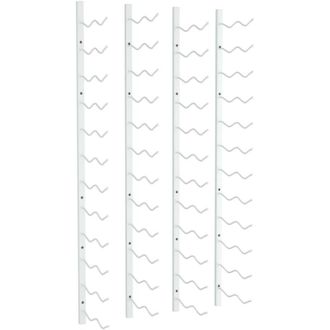 vidaXL Vidaxl - Wall Mounted Wine Rack for 24 Bottles 2 pcs White Iron