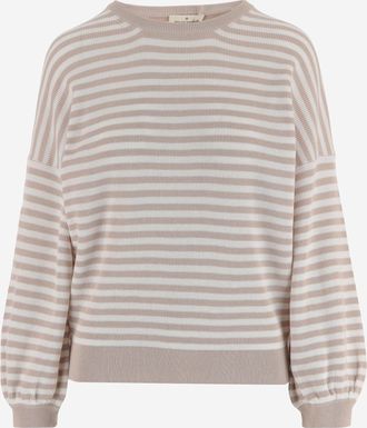 Bruno Manetti katoenen gestreept breisel