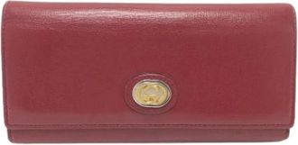 Gucci Tweedehands leren portemonnees - Dames - Vintage Accessoires - Rood - ONE Size - Leer - Vintage