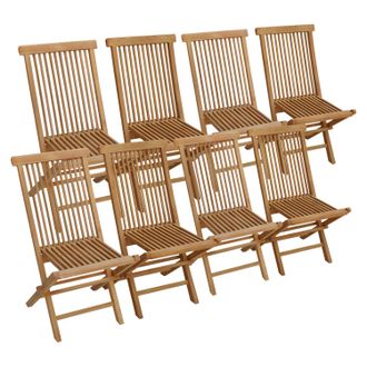 Happy Garden Happy Garden - Set Di 8 Sedie Da Giardino In Teak Lombok