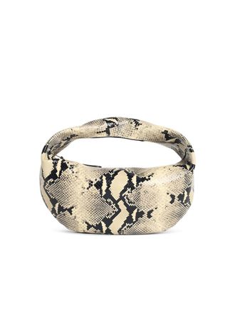 Khaite Kakikleurige medium Olivia Hobo slangenleren tas