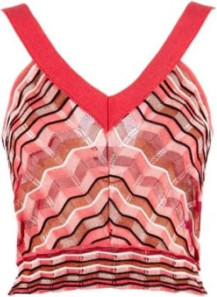 Nenette Multicolor Gebreide Top - Dames - Tops zonder mouwen - Veelkleurig - S - Polyester - Tops