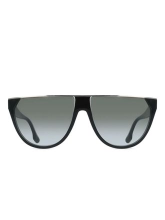 Victoria Beckham shield logo sunglasses - Green