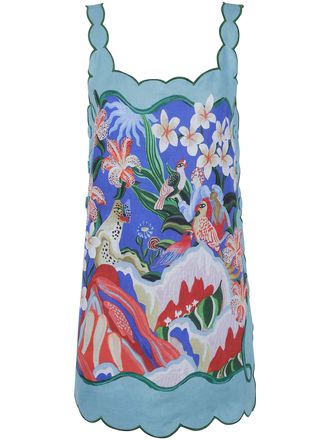 Farm Rio Dress Sleeveless Mini Garden Of Life