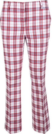 L'autre Chose Katoenmix Slim Fit Broek - Dames - Wijde Broeken - Rood - M - Katoen - Broeken