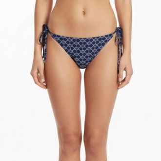 Devon Windsor Eadie Side Tie Bikini Bottom In Denim