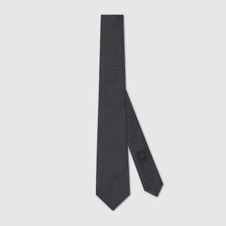 Gucci GG Silk Jacquard Tie, Grey