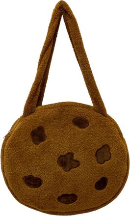 Generic Cookie Shaped Plush Purse Fluffy Cartoon Handbag Polka Dot Shoulder Bag (L) (style1)