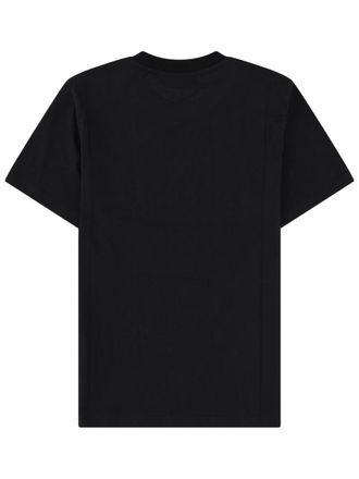 Msgm Logo-Embroidered Cotton T-Shirt - Black