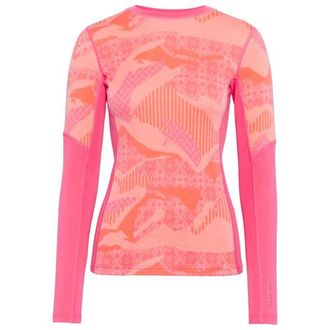 Kari Traa Olea L/S Merinounterw&auml;sche f&uuml;r Damen | rosa/rot