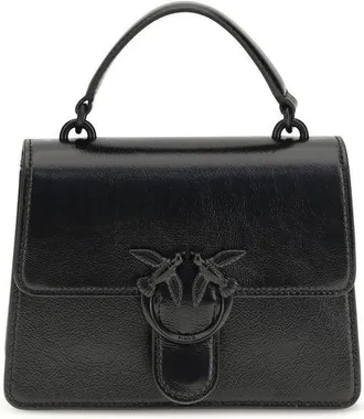 Pinko Black Goatskin Womens Handbag