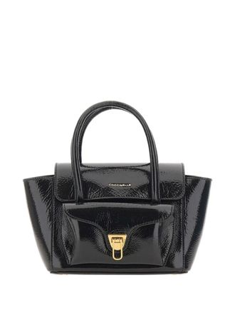 Coccinelle flap pocket tote bag - women - Patent Leather - One Size - Black