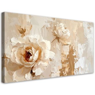 Feeby Impresi&oacute;n De Imagen, Abstracci&oacute;n En Tonos Pastel Rosa Beige, 120x60