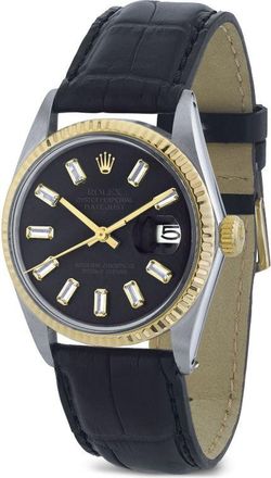 Lizzie Mandler Customised Datejust 35mm - Womens - Glass/Gold/Stainless Steel/Diamond