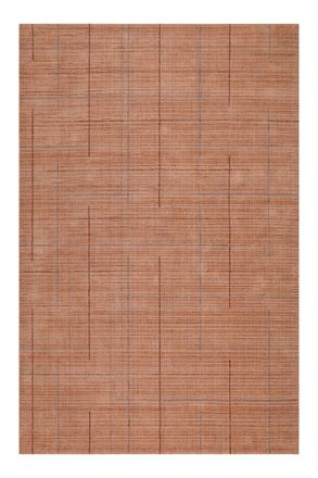 Wecon Home Alfombra tejida a mano Tencel y lana pura terracota clara 140x200