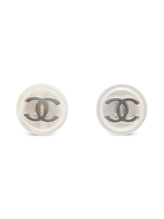 Chanel 1998s Chanel CC Mark logo detail earrings - women - Silver Plated - One Size