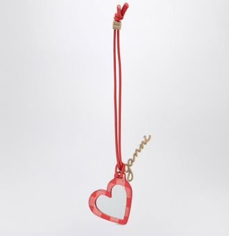 Ganni Heart-shaped mirror Bou red