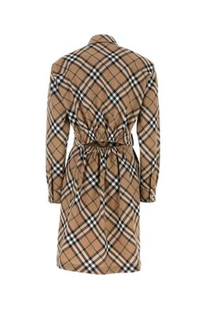 Burberry 8095080 C1202 Lindenipcheck Exterior: Polyester Wool Abiti Dress