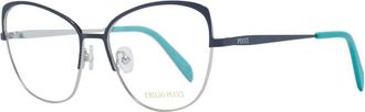 Pucci Blauwe Cat Eye Metalen Optische Frames - Dames - Brillen - Blauw - ONE Size - Accessoires